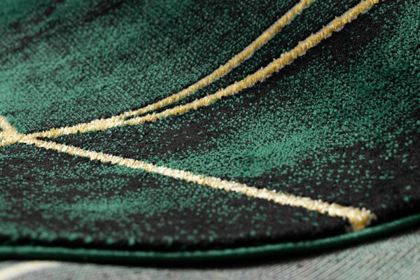 Makro Abra Kusový koberec EMERALD 1022 Luxusní moderní geometrický zelený zlatý Rozměr: 80x150 cm