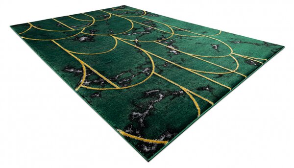 Makro Abra Kusový koberec EMERALD 1016 Luxusní art deco zelený zlatý Rozměr: 120x170 cm