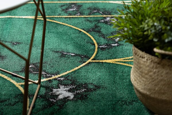 Makro Abra Kusový koberec EMERALD 1016 Luxusní art deco zelený zlatý Rozměr: 120x170 cm