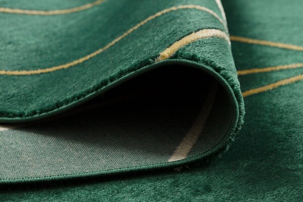 Makro Abra Kusový koberec EMERALD 1013 Luxusní geometrický zelený zlatý Rozměr: 80x150 cm