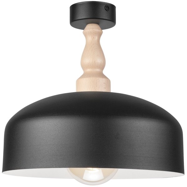 Přisazený lustr RINA 1xE27/15W/230V černá/buk