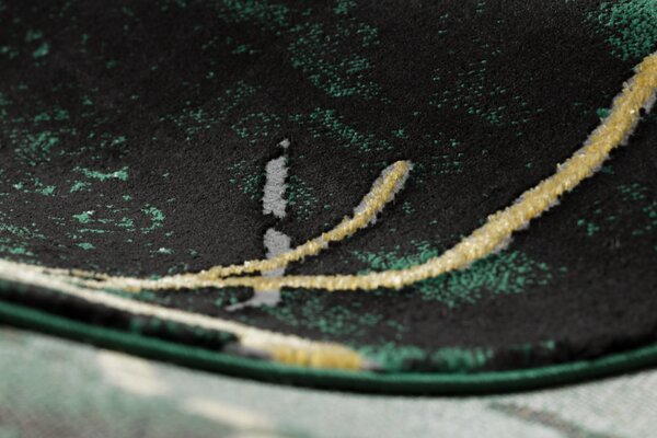 Makro Abra Kusový koberec EMERALD 1018 Luxusní mramor abstraktní zelený zlatý Rozměr: 80x150 cm