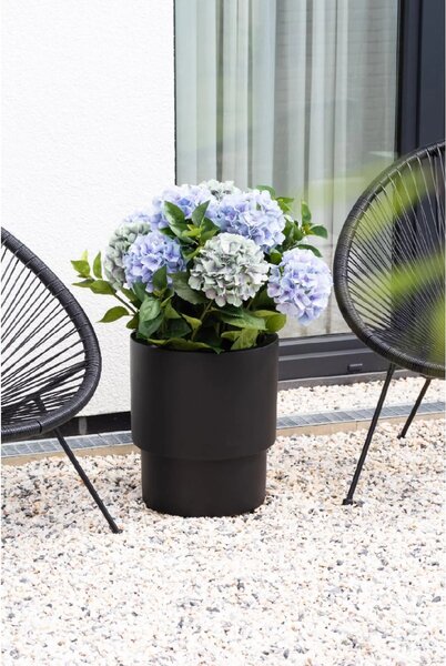 Květináč ESCADA, sklolaminát, výška 40 cm, černá