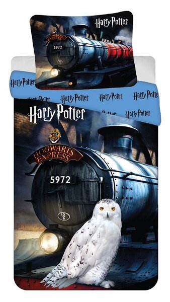Bavlněné dětské povlečení na jednolůžko 140x200 cm Harry Potter "Hogwarts Express" – Jerry Fabrics