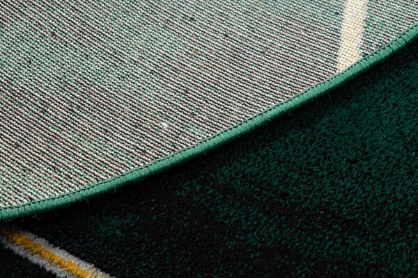 Makro Abra Kulatý koberec EMERALD 1022 Luxusní moderní geometrický zelený zlatý Rozměr: průměr 120 cm