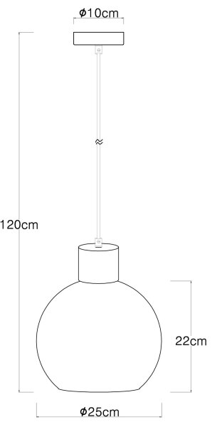 Globo 15656H - Lustr na lanku MOITAS 1xE27/40W/230V
