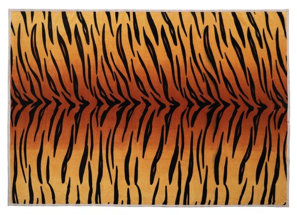 BELLATEX Přikrývka Korall micro jednolůžko Hnědá, Černá 150x200 cm