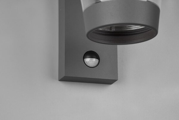 Trio 211069142 venkovní nástěnné svítidlo s pohybovým čidlem Cavado 1x40W | E27 | IP44 - antracit