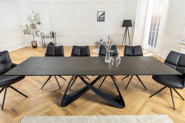 Jídelní stůl INFINITY RUST BLACK 180-220-260 CM keramika rozkládací Nábytek | Jídelní prostory | Jídelní stoly | Rozkládací