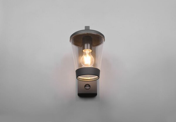 Trio 211069142 venkovní nástěnné svítidlo s pohybovým čidlem Cavado 1x40W | E27 | IP44 - antracit