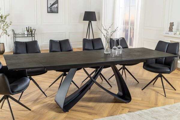 Jídelní stůl INFINITY RUST BLACK 180-220-260 CM keramika rozkládací Nábytek | Jídelní prostory | Jídelní stoly | Rozkládací