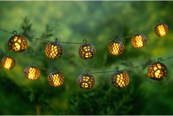 LED Solární řetěz 3,8m 8xLED/1,2V 600 mAh