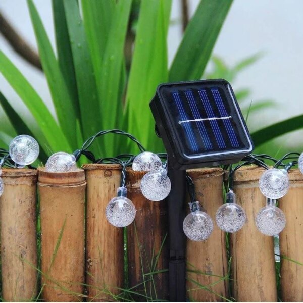 LED Solární řetěz 6,9m 50xLED/1,2V 600 mAh