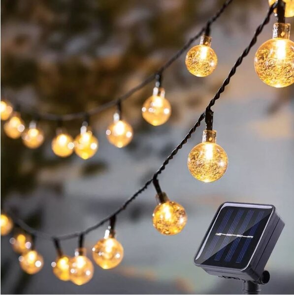 LED Solární řetěz 6,9m 50xLED/1,2V 600 mAh