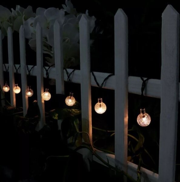 LED Solární řetěz 6,9m 50xLED/1,2V 600 mAh