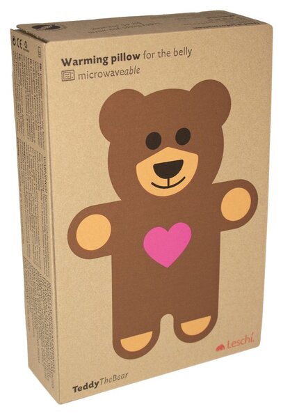 Leschi LESCHÍ Hřející polštářek Teddy 36x26cm hnědá