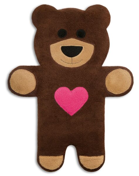 Leschi LESCHÍ Hřející polštářek Teddy 36x26cm hnědá
