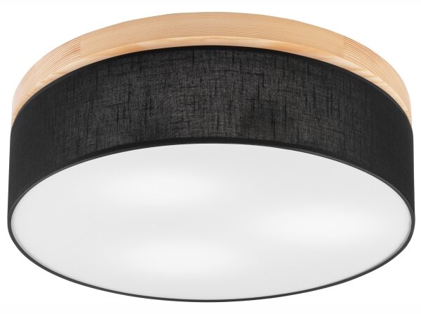 Brilagi - LED Stropní svítidlo BELLADONNA 3xE27/15W/230V pr. 50 cm černá/borovice