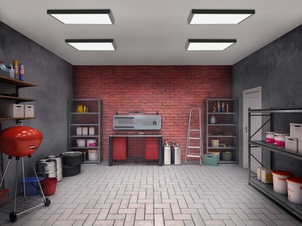 Brilagi - LED Koupelnové stropní svítidlo FRAME LED/40W/230V 60x60 cm IP44 černá