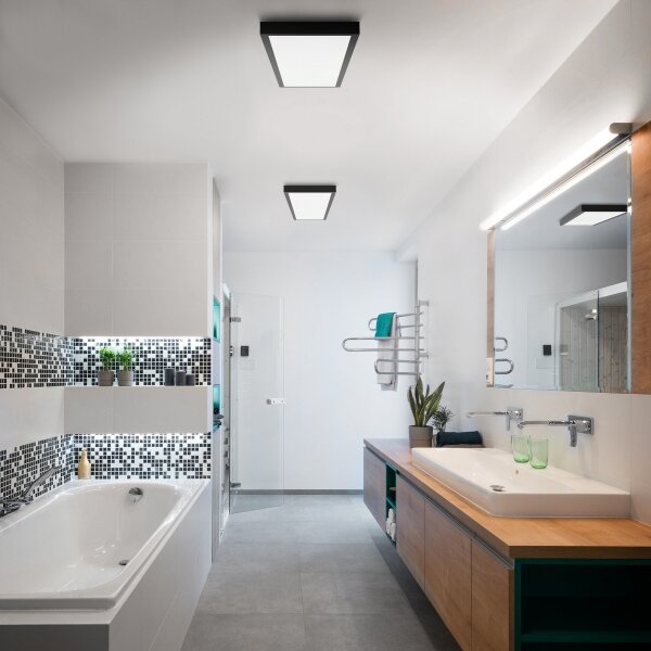 Brilagi- LED Koupelnové stropní svítidlo FRAME LED/40W/230V 120x30 cm IP44 černá