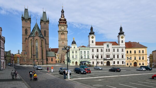 "Hradec Králové" světelný obraz 230V 100x70cm provedení povrchu: dub světlý