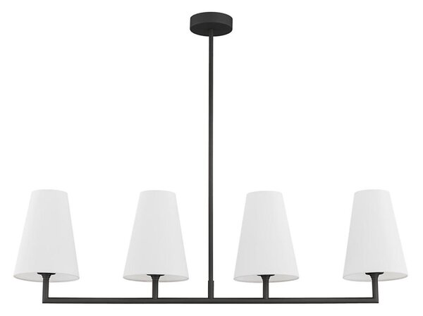 Argon 1831 - Lustr na tyči SAFIANO 4xE27/15W/230V černá