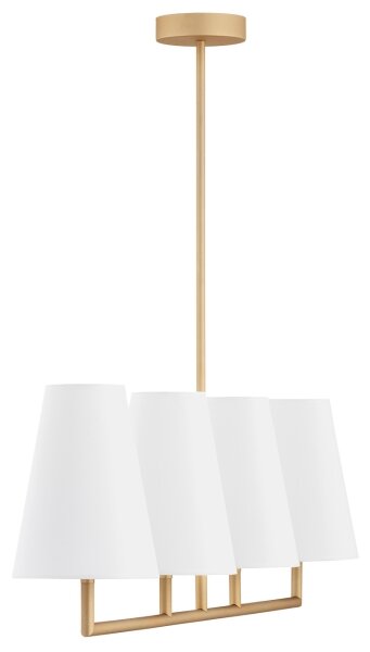 Argon 1828 - Lustr na tyči SAFIANO 4xE27/15W/230V zlatá