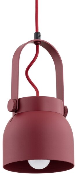 Argon 8292 - Lustr na lanku LOGAN 1xE27/15W/230V pr. 14 cm červená