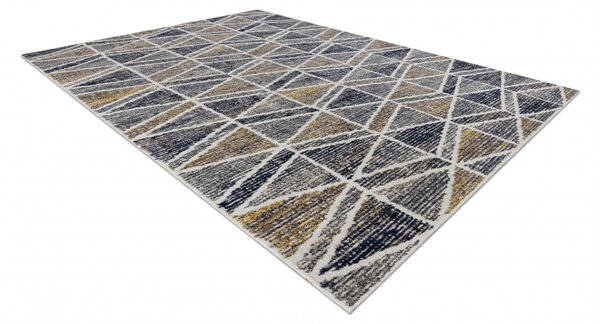 Makro Abra Moderní kusový koberec MUNDO D7891 outdoor geometrický 3D šedý béžový Rozměr: 120x170 cm