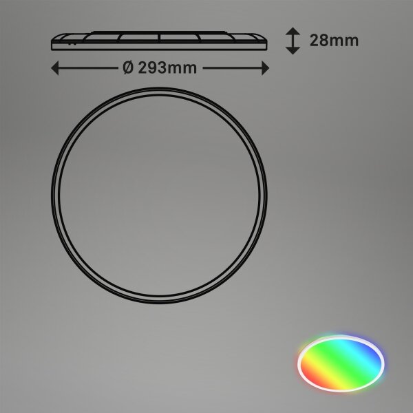 Briloner 7092-416 - LED RGBW Stmívatelné stropní svítidlo SLIM LED/15W/230V + DO