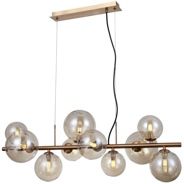 ITALUX PND-406007-10-HBR - Lustr na lanku CANELLO 10xG9/5W/230V mosaz