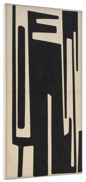 Černobílý abstraktní obraz Kave Home Salmi 210 x 110 cm