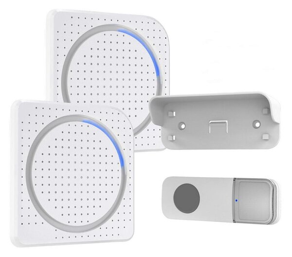 Solight 1L67AD - SADA 2x Bezdrátový zvonek 230V/3xAAA IP56 bílá