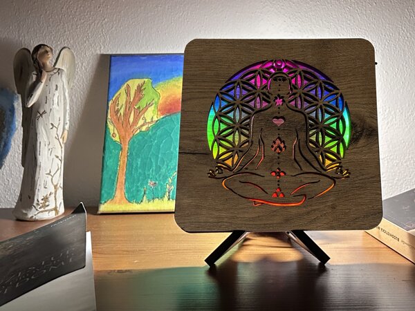 "Kočička" lampa 19x19cm provedení povrchu: dub