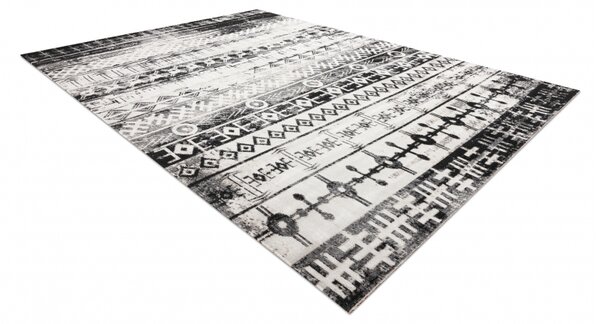 Makro Abra Moderní kusový koberec MUNDO E0592 outdoor béžový černý Rozměr: 80x250 cm