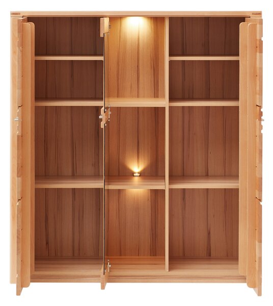VYSOKÁ KOMODA, jádrový buk, jádrový buk, 127/137/40 cm Carryhome - Vysoké komody