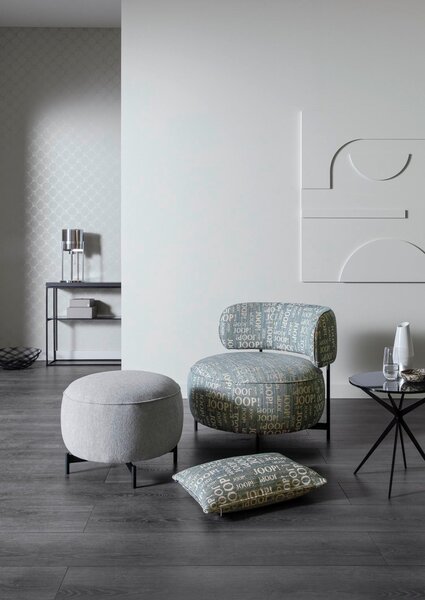 DESIGNOVÉ KŘESLO, textil, modrá, zelená Joop! - Křesla klasická