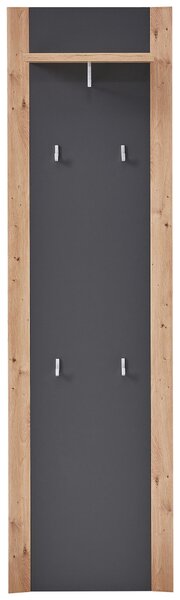 PŘEDSÍŇOVÁ STĚNA, barvy grafitu, dub artisan, 222/199/38 cm Xora - Online Only šatny & botníky, Online Only
