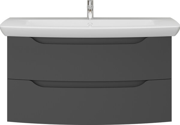 SKŘÍŇKA S UMYVADLEM, barvy grafitu, barvy dubu, 90 cm Stylife - Koupelnové série
