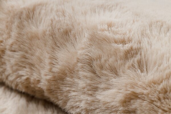 Makro Abra Moderní kusový koberec SHAPE 3105 Srdce protiskluzový vhodný k praní shaggy camel béžový Rozměr: 80x80 cm