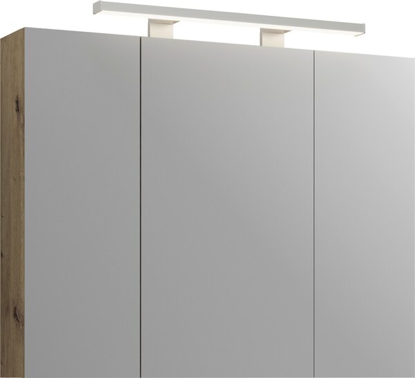 ZRCADLOVÁ SKŘÍŇKA, barvy dubu, barvy dubu, 90/74/18 cm Stylife - Koupelnové série