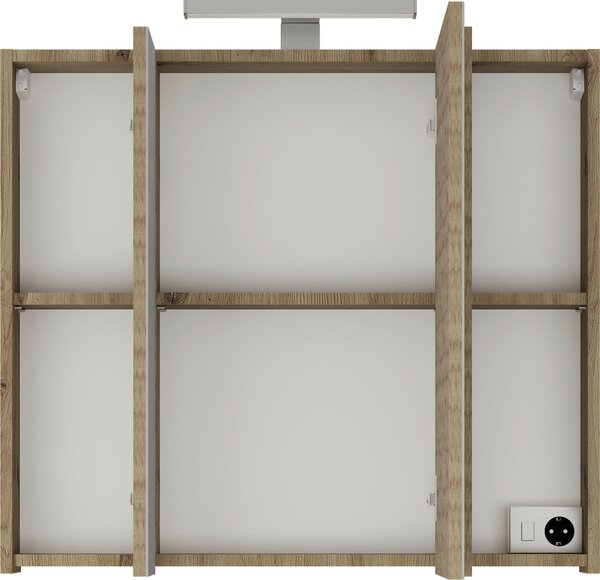 ZRCADLOVÁ SKŘÍŇKA, dub artisan, dub artisan, 80/74/20 cm Stylife - Koupelnové série