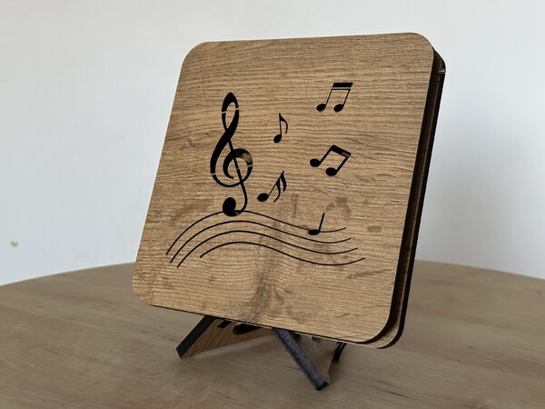 "Noty" lampa 19x19cm provedení povrchu: dub