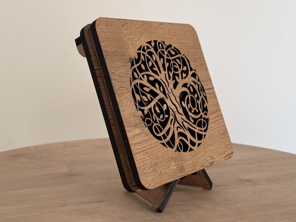 "Strom života" lampa 19x19cm provedení povrchu: dub světlý