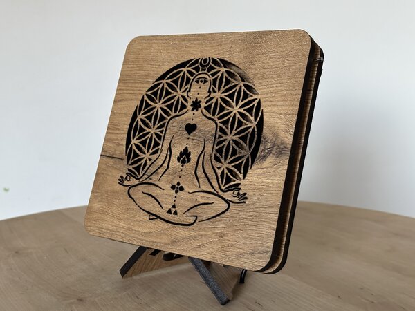 "Čakry" lampa 19x19cm provedení povrchu: dub