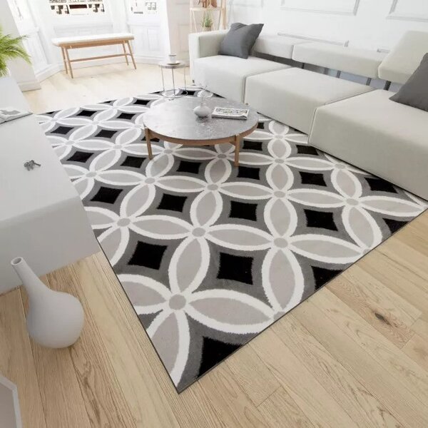Makro Abra Kusový koberec moderní MAYA Z898A šedý Rozměr: 80x150 cm