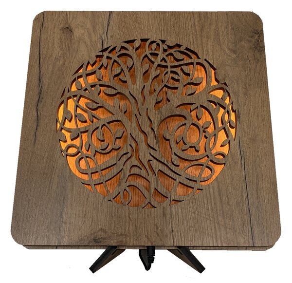 "Strom života" lampa 31x31cm provedení povrchu: dub světlý