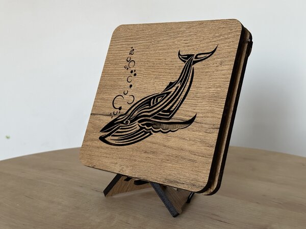 "Velryba" lampa 19x19cm provedení povrchu: dub