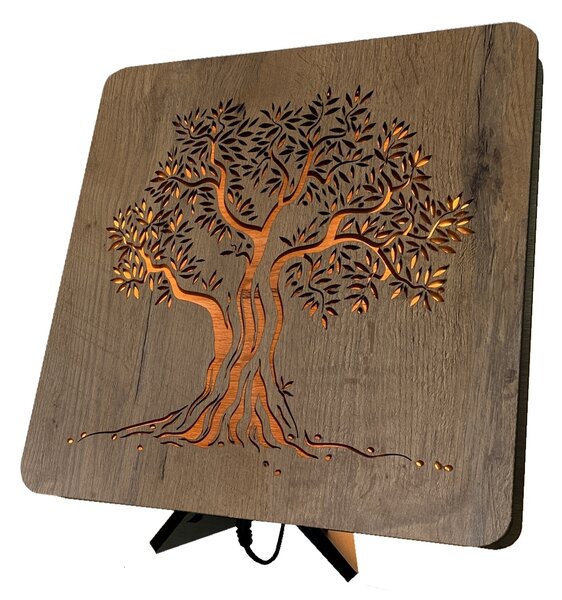 "Olivovník" lampa 31x31cm provedení povrchu: dub světlý