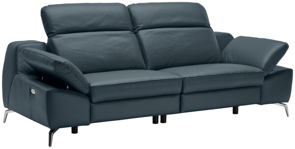 TŘÍMÍSTNÁ POHOVKA, tmavě modrá, pravá kůže Celina Home - Pohovky